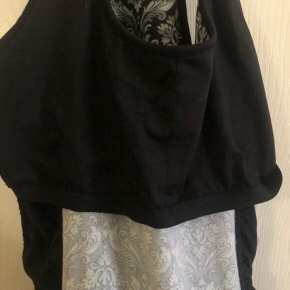 Lola Stretch Racerback Dress Damask Black Gray - Picture 5 of 10